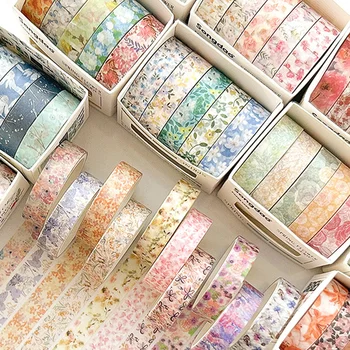 5-Roll Romantic Flower Washi Tape 1