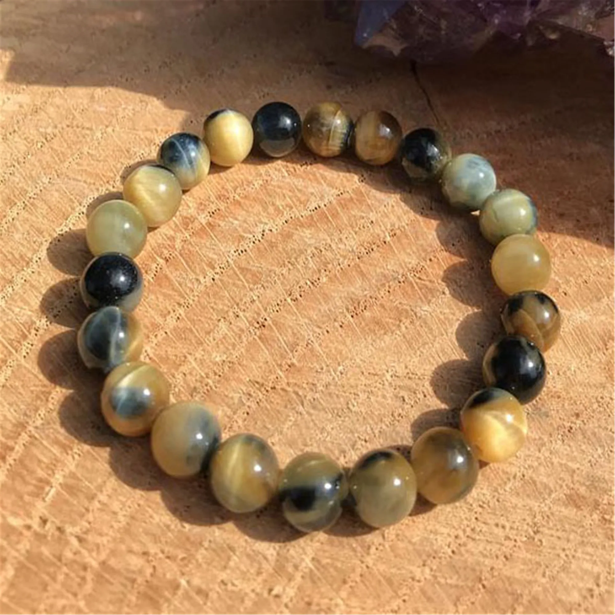 

Natural Tiger Eye Gemstone Mala Bracelet gift Link Chain Unisex Party Gift Elegant Classic Eco-Friendly Anniversary Custom