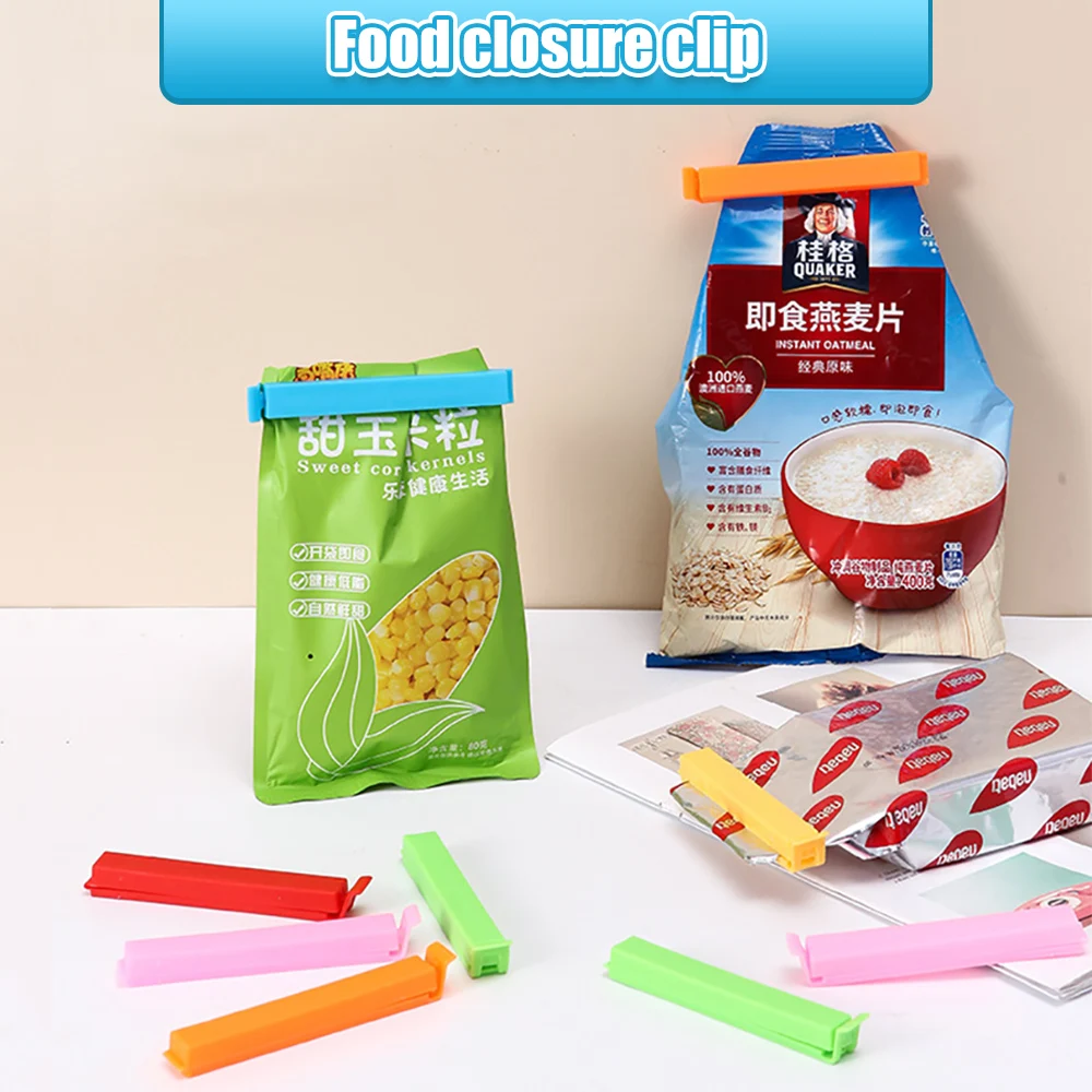 10Pcs Food Sealing Clips Set Bag Clips Portable Kitchen Storage Food Snack Seal Sealing Sealer Clamp Plastic 7/9/11cm Bread Bag Clips Kitchen Bag Clips Sealing Clips Storage Bag Clips Bag Clips