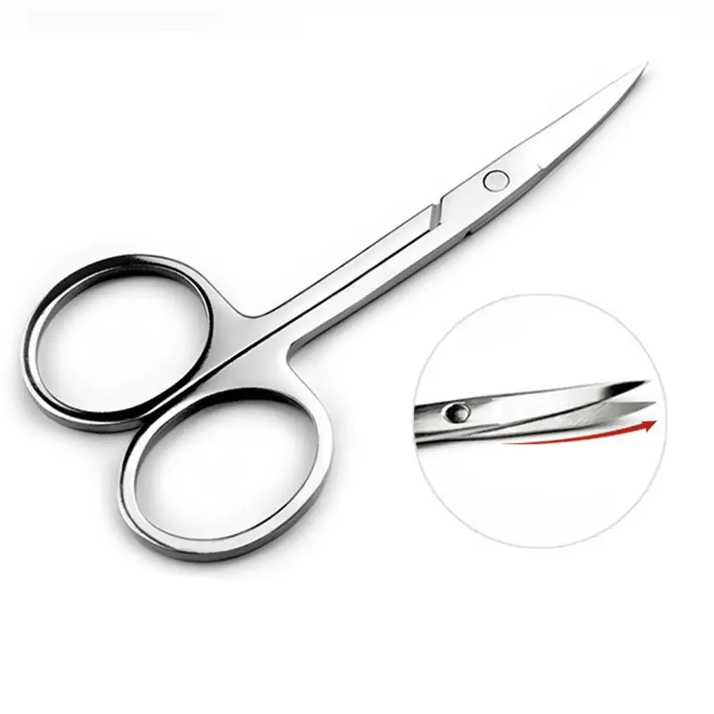 10cm Animal Veterinary Vet Medical Stainless Steel Surgical Scissors Straight Curved Tip Haircut Scissors 2