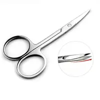10cm Animal Veterinary Vet Medical Stainless Steel Surgical Scissors Straight Curved Tip Haircut Scissors 2