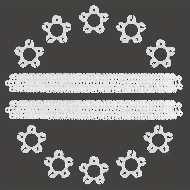 50pcs  Party Supplies Balloon Accessories Plum Blossom Clip Balloon Multi-Function Ring Buckle Balloon Arch Buckle Shape Clip