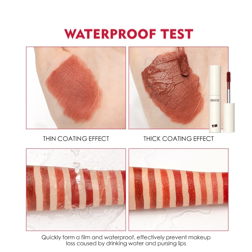Trendy Lip Gloss Nude Matte Chocolate Lipstick Waterproof Long Lasting Women Red Lip Tint Velvet Lip Glaze Cosmetics lip makeup lip glaze lip tint lip gloss