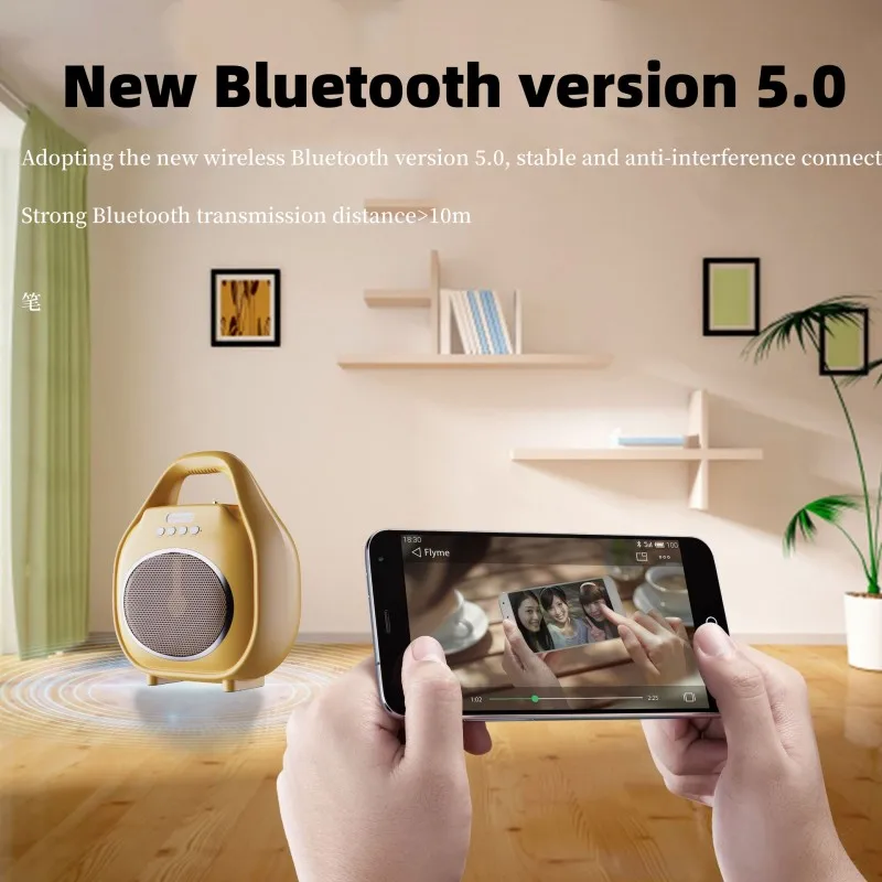 Bluetooth Speaker Retro TWS Wireless Home Subwoofer Remote Sound System Portable Home Theater