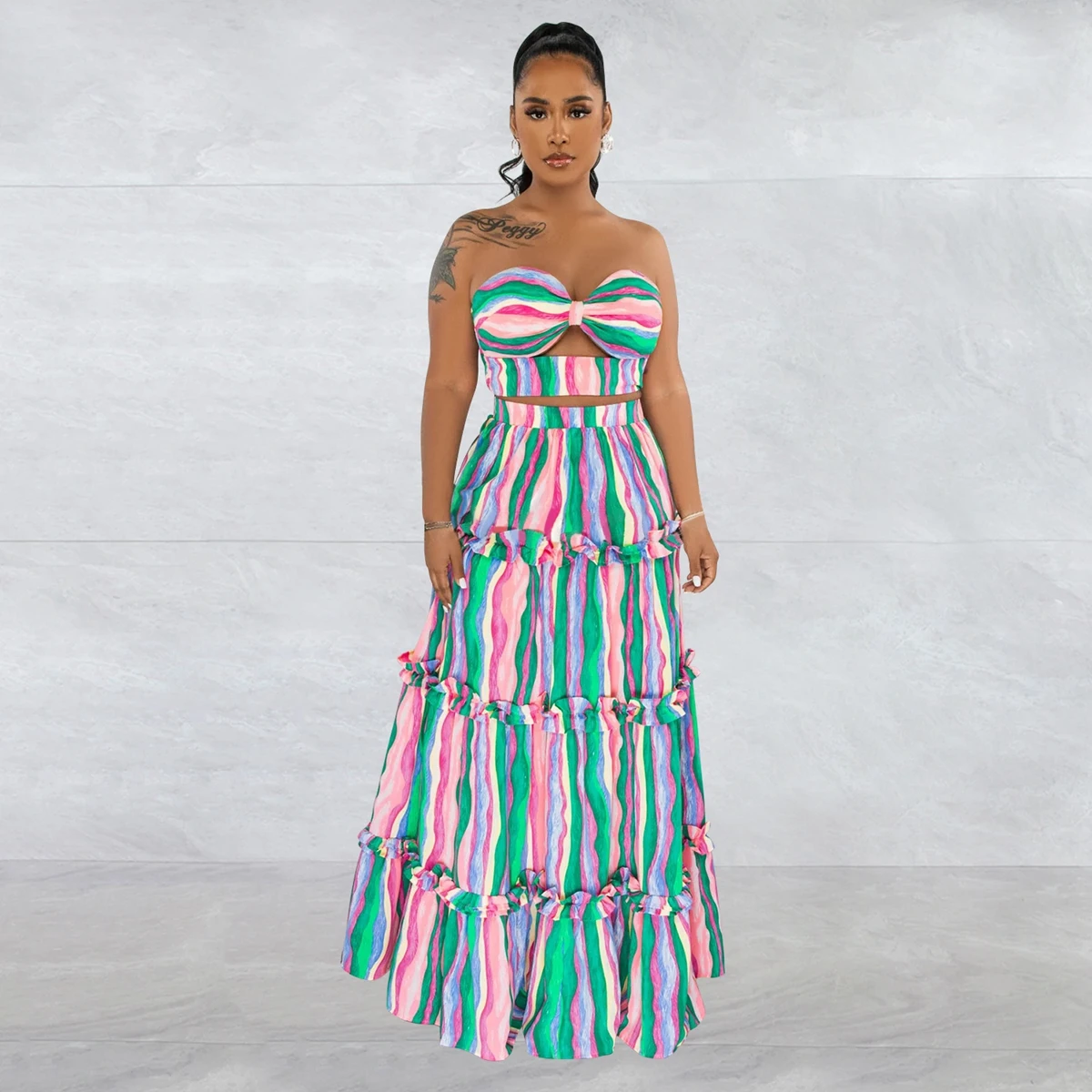 

Wishyear Sexy Prom Gown Evening Party Dresses 2 Piece Set for Women Elegant Sleeveless Beach Holiday Birthday Night Club Outfits