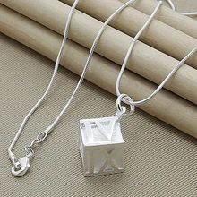 

Top Quality 925 Sterling Silver Roma Geometric Pendant Necklace Women Men Vintage Chain Necklace Fine Jewelry
