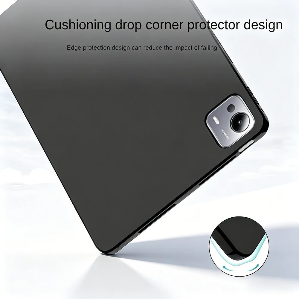 Tzion Soft Silicone Black Tablet Case - Sleek and Durable Protection