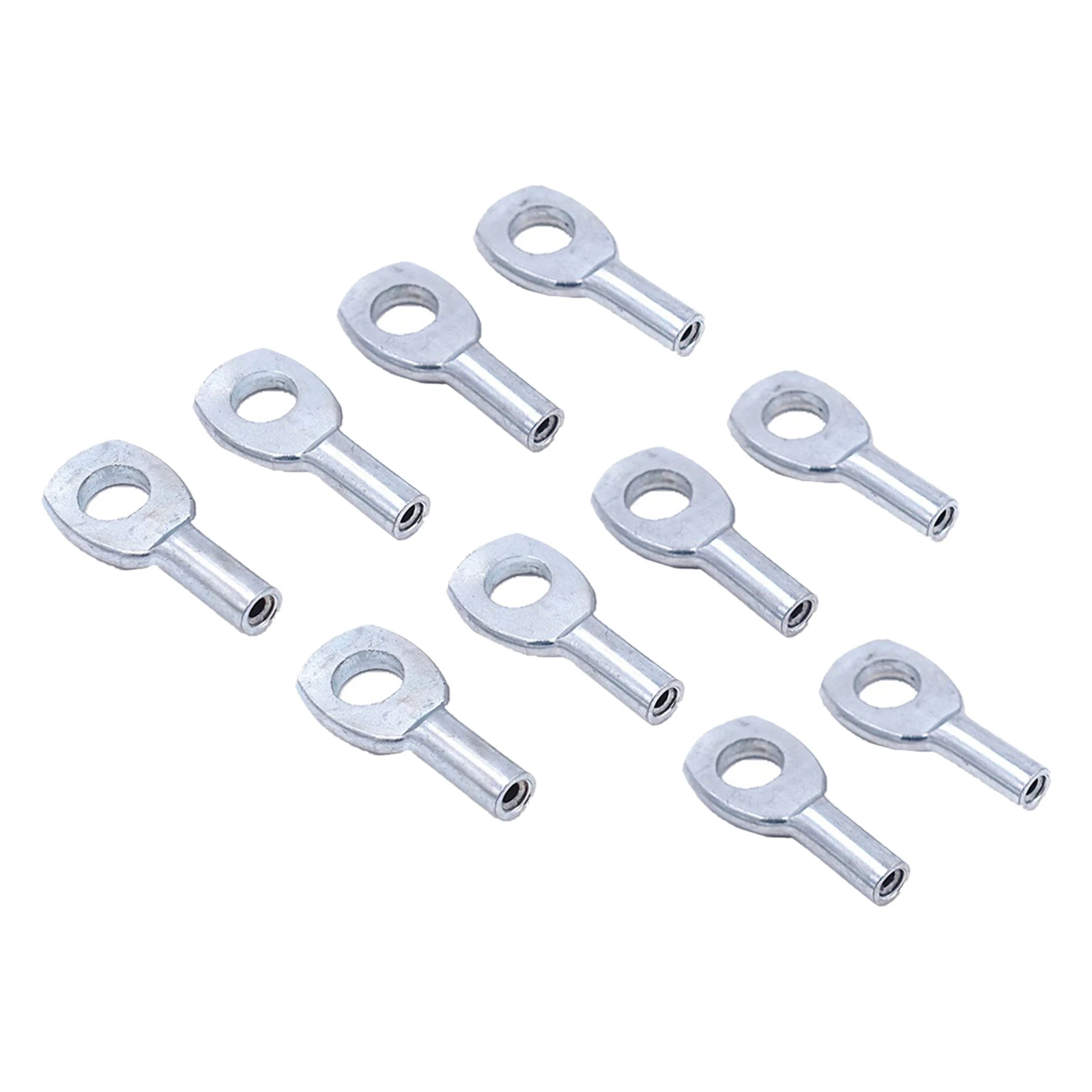 10 Pcs Steel Wire Rope Eyelets Replacement Gym Machine Cable Exercise Machine Eyelet Terminal Connector Wire Rope 2mm Gym Accessories Fitness Cable Pulley Fitness Pulley Cable Fitness Pulley