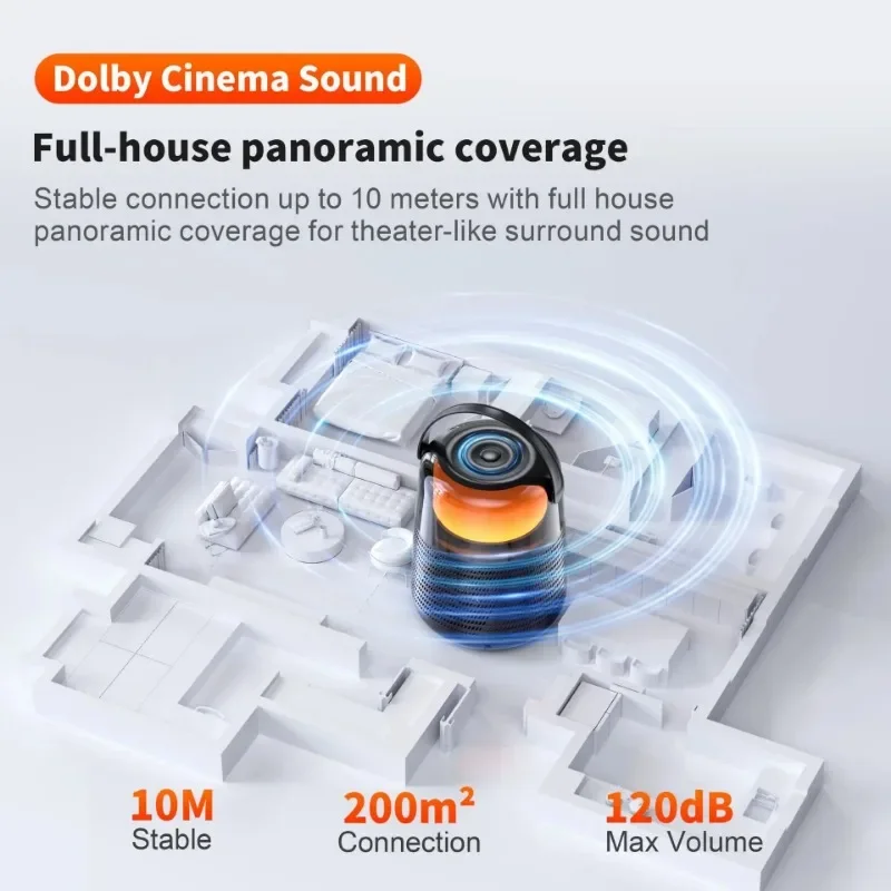 QERE HF55 Mini Portable Wireless Speaker Outdoor Subwoofer With Led Flashing Colorful Metal Bass Speaker