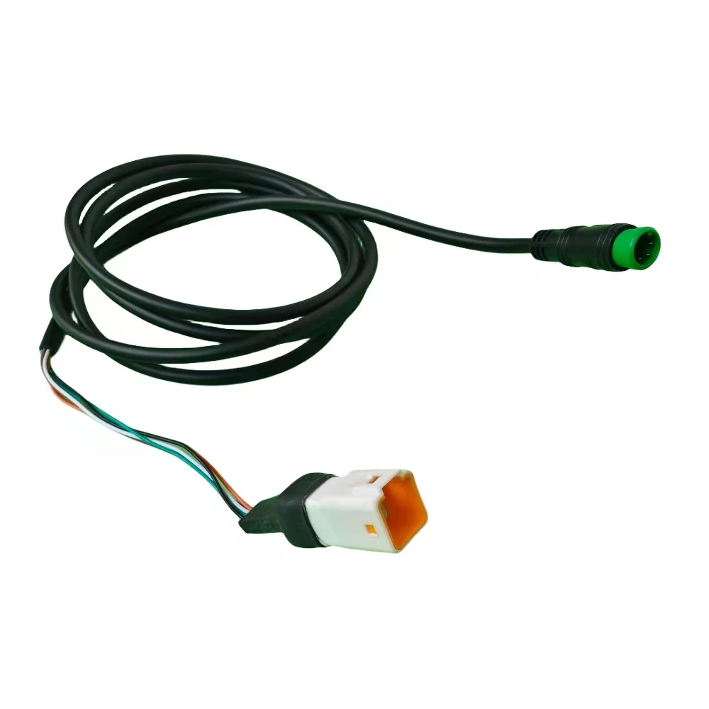 EBike Motorkabel 1T4 Kabel Voor Bafang M400 G330 G510 M620, Fiets Verlengkabel UART/CAN Beschikbaar, Inclusief 130X Gasklep (1T4 uart 130x