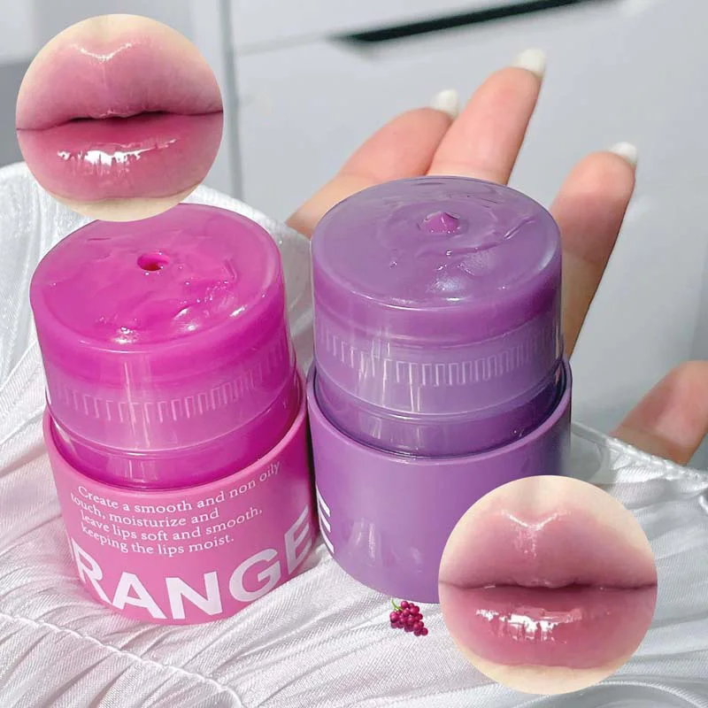 Rotating Crystal Purple Lip Balm Jelly Pink Solid Lip Gloss Moisturizing Watery Colored Paste Long-lasting Tender Tinted Lip Balm Lip Gloss Lip Makeup Lip Glaze Lip Tint Lip Oil Lip Stain Lip Lacquer Lip Plumper