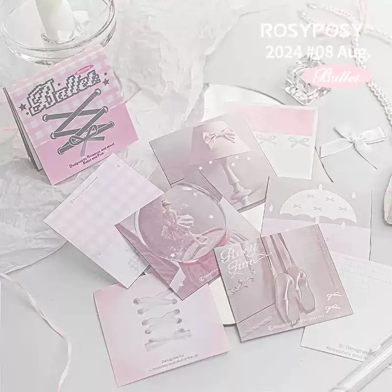 MINKYS 카와이 발레 순간 메모 패드, 할 일 목록, 저널 노트, 종이 종이..