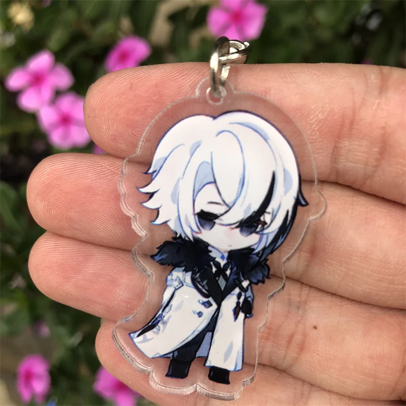 Genshin Impact Fatui Regrator Pantalone Knave Keychain Accessories Key Chain Backpack Pendant Prop Christmas Gift