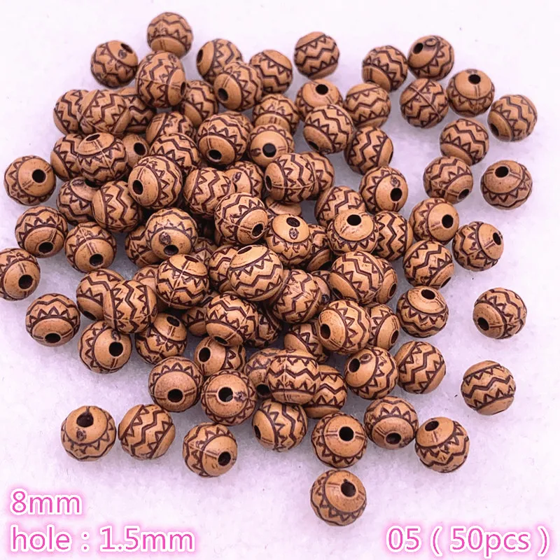 Acrylic Beads 10-100pcs For Jewelry Making DIY Children Handmade Bracelets Necklace