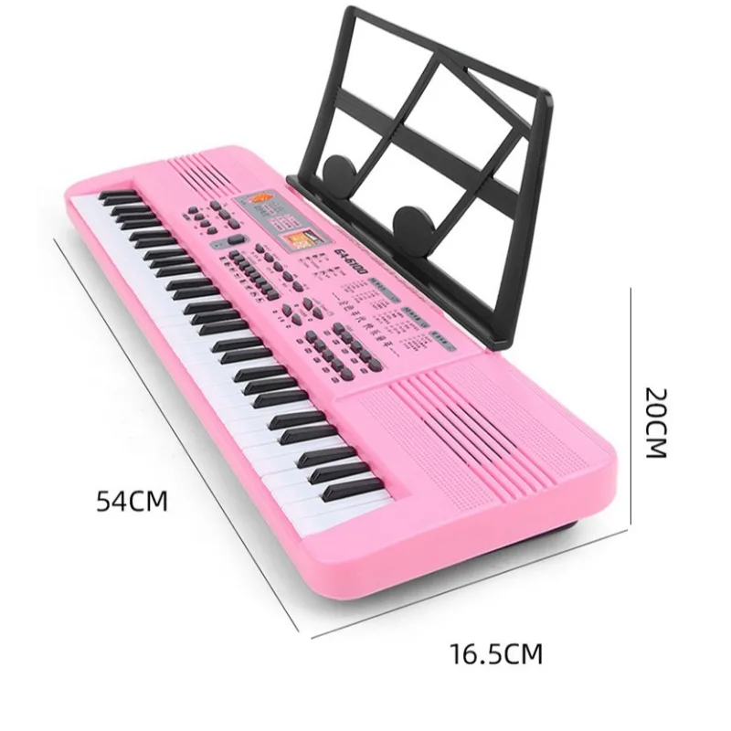 61-Key Electronic Keyboard with Microphone Multifunctional, Battery/USB Powered, Educational Musical Instrument for Beginners
