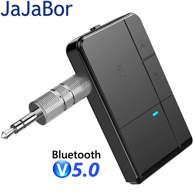 JaJaBor Wireless 3.5Mm Aux Music MP3 Player Audio Receiver Car Receiver Adapter Rechargeable Bluetooth 5.0 Handsfree Car Kit