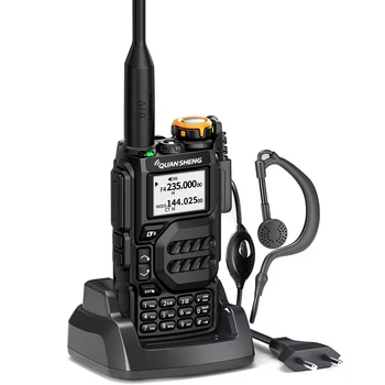 UVK5 AM/FM/DTMF walkie Talkie 200 Channel Type-C Charging Three Frequency Receiving walkie Talkie NOAA Weather Forecast, with Fl 1