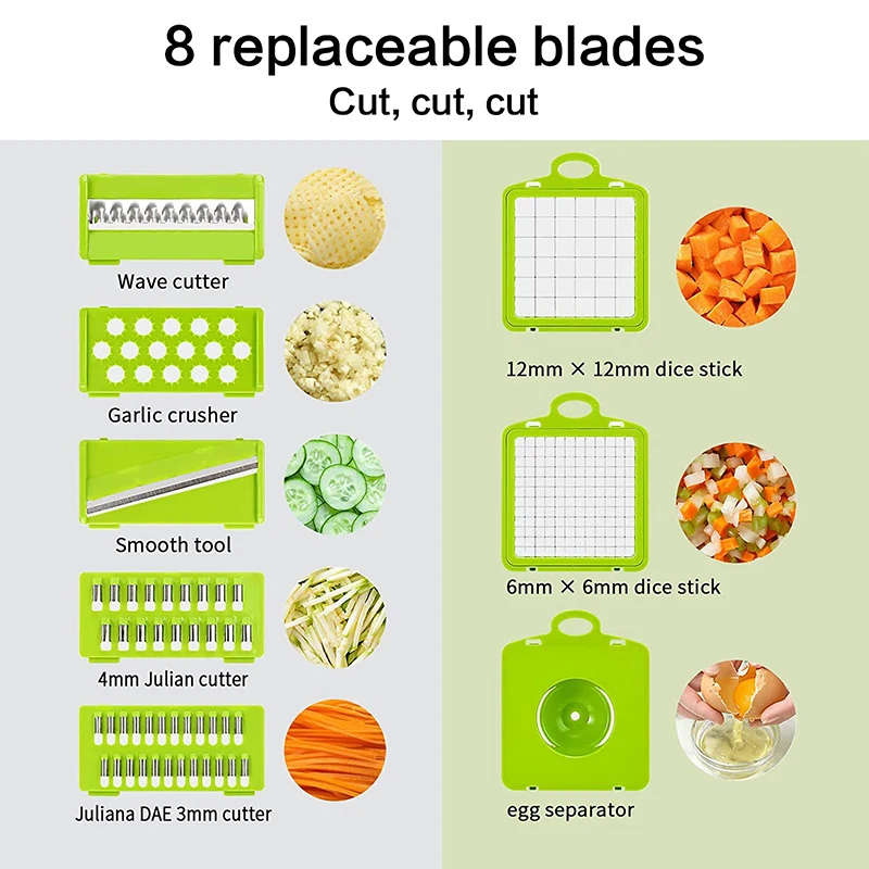 8 In 1 Multi-Functional Vegetable & Fruit Cutter - Kitchenfiy