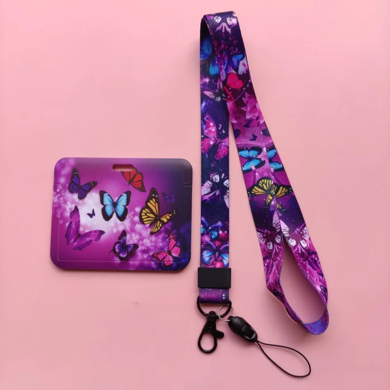 Mode Schmetterling Arzt Krankenschwester Name Karte Student Campus Karte Hängenden Hals Tasche Karte Halter Lanyard ID Karte Fall Drop Shipping – Detail 15