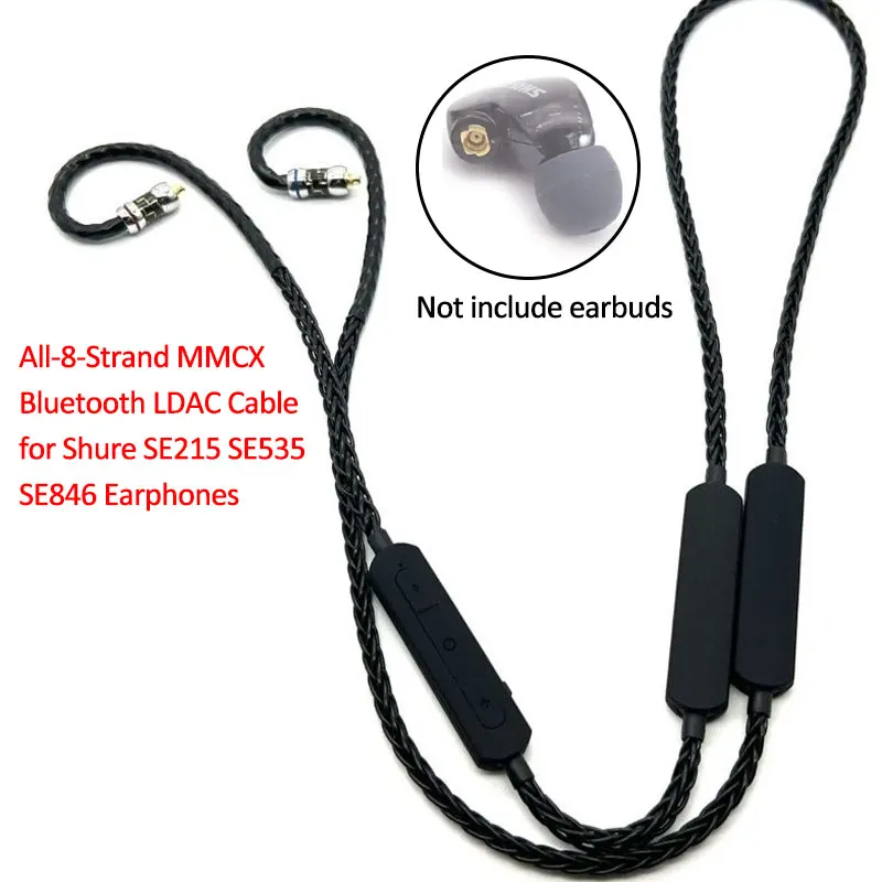Фото MMCX Bluetooth беспроводной LDAC кабель w QCC5125 чип Встроенный микрофон для Shure SE215 SE535 SE846 наушники для Sennheiser IE80 IE300 QDC №1