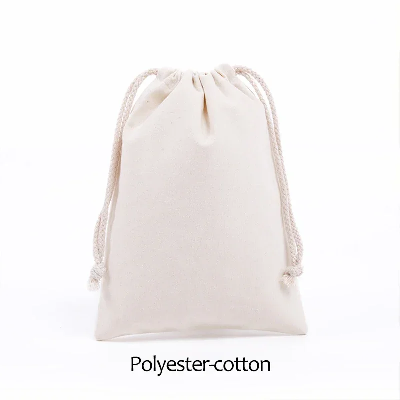 Eco-Friendly Cotton Blend Drawstring Gift Bags for Candy Storage and Home Organization