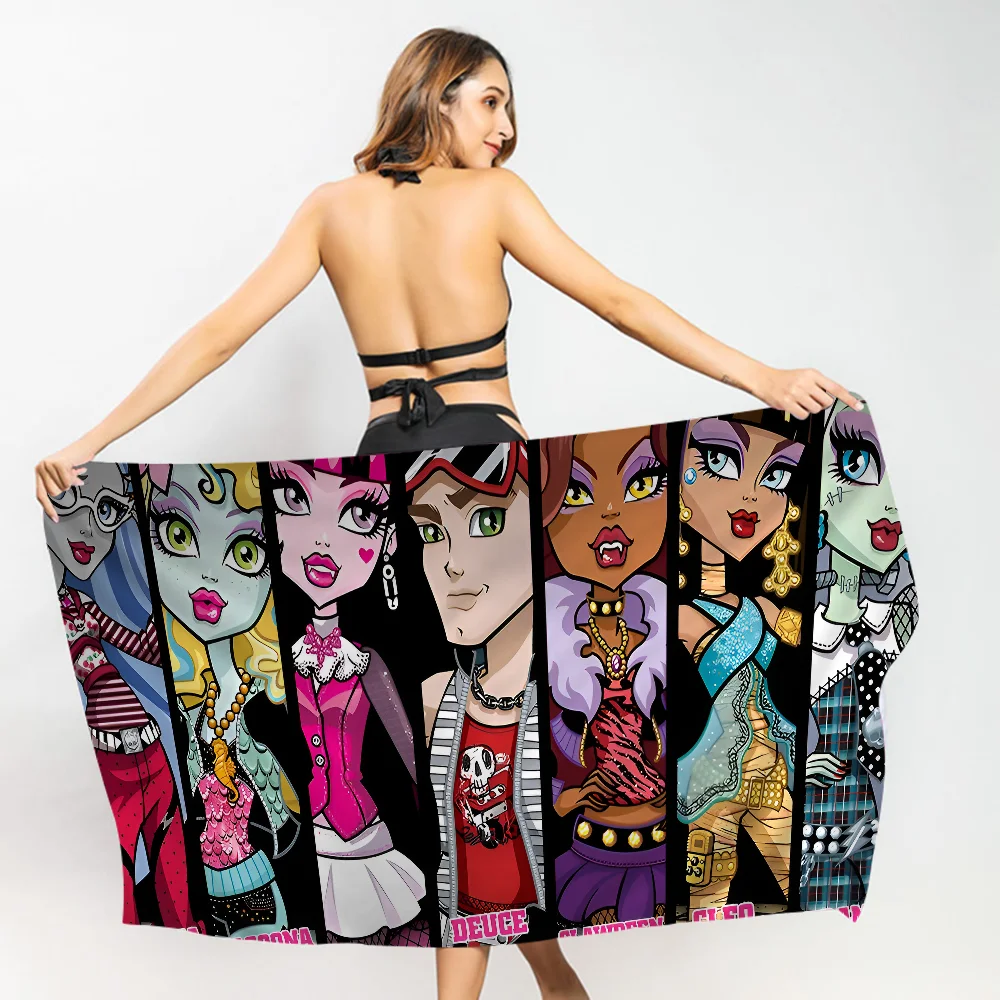 M-Monster Cartoon High Towel Microfiber Beach Towel Absorbent Quick dry Soft Yoga Swimming Resort Mountain Climbing Towel 3