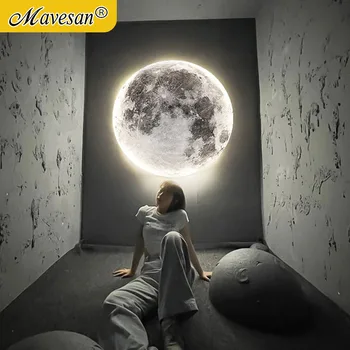 Moon LED Wall Light – Modern Decorative Lamp for Bedroom, Kids Room, Hallway, Gallery & More 1