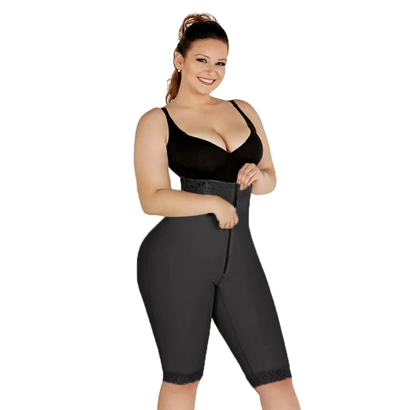 Slimming Fajas Lace Body Shaper Double Compression High-Waisted Butt Lifting Shorts Knee Short And Lift Buttoks Post Liposuccion