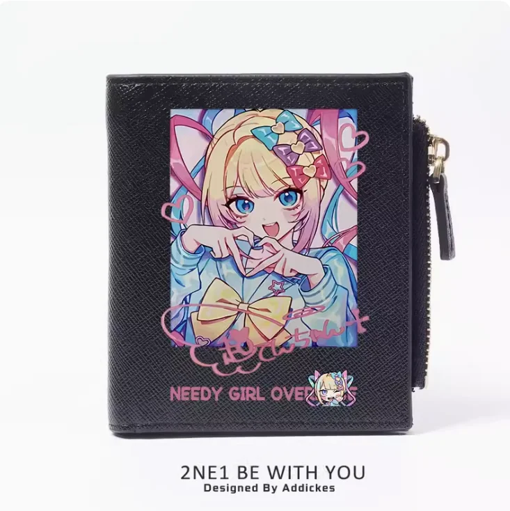 Anime NEEDY GIRL OVERDOSE  Zipper Fashion Wallets PU Purse Card Holder Money Bag Gift B388 Cosplay