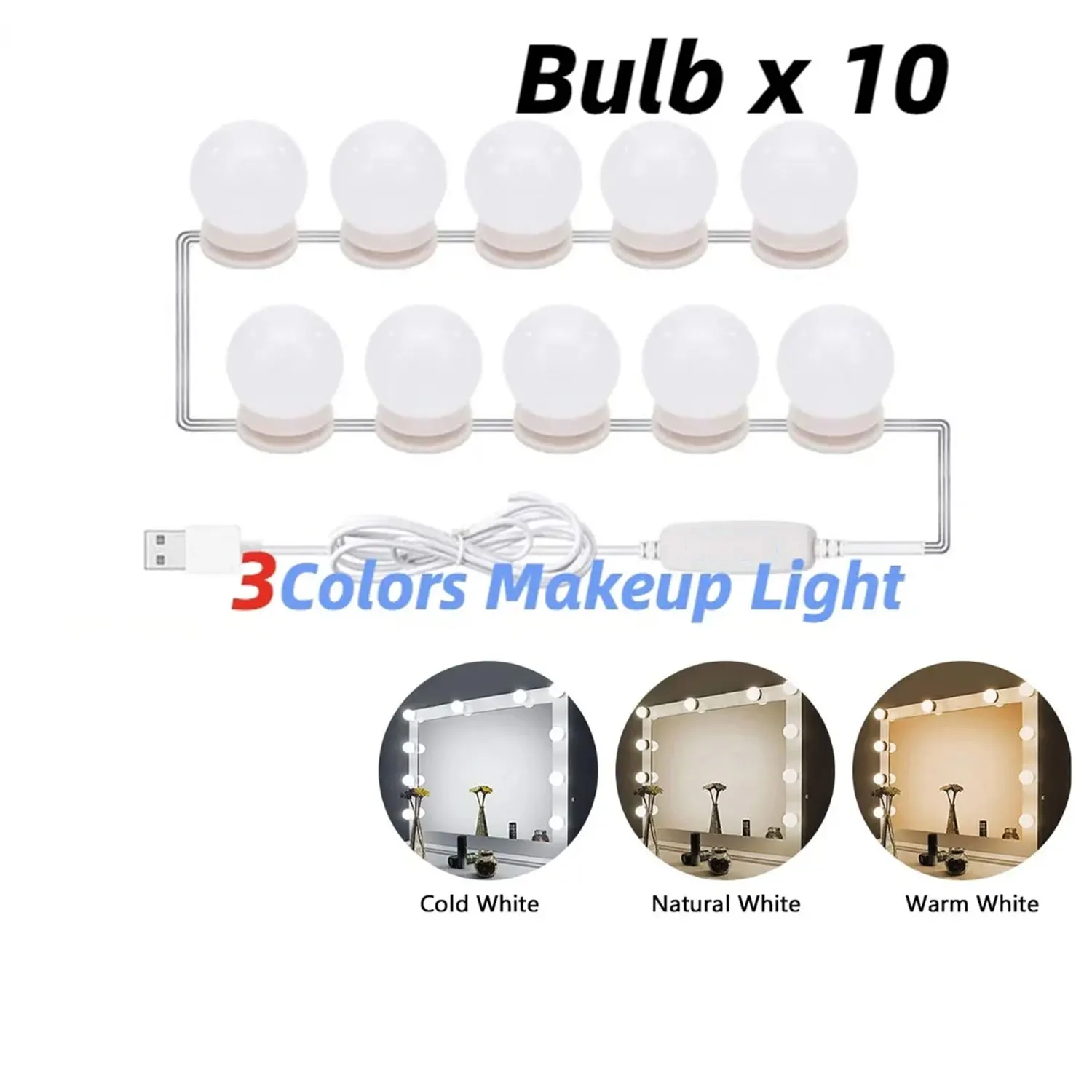 Dimmable LED Makeup Vanity Bulbs for Bathroom or Dressing Table Lighting