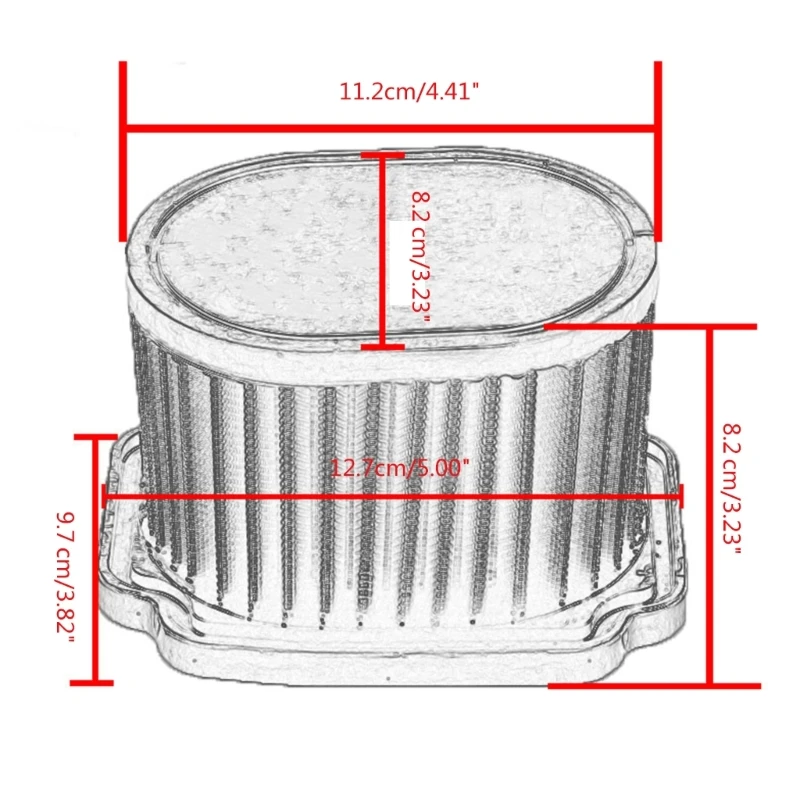 090E Motorcycle Air Filter Intake Cleaner For MT-07 2013-FZ-07 2015-XSR700-Engine Replacement Air Filter Air Filter Motorcycle Air Filter Air Filter Cleaner Motocross Air Filter