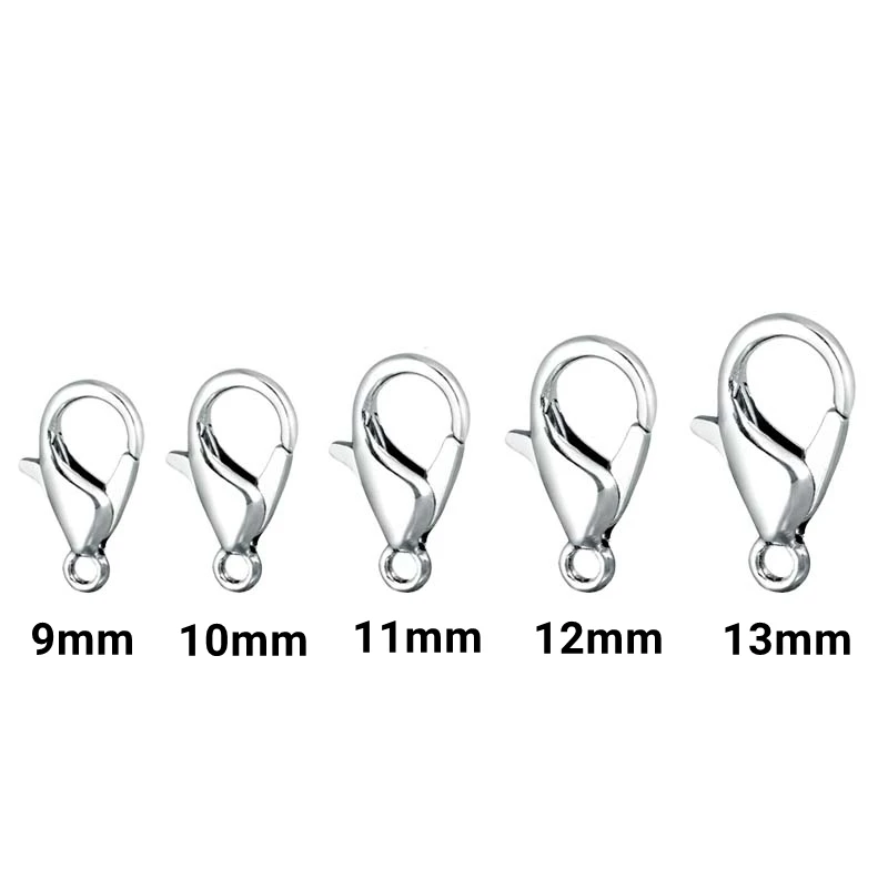 20PCS 13MM Lobster Clasps 316 Stainless Steel Lobster Claw Clasps