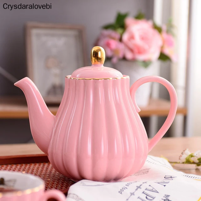 Handmade Ceramic Pumpkin Tea Pot Bone China Porcelain Kettle For Cold Hot  Water Household Rosee Blanche Ceramic Tableware Accessory From Lilyzhy,  $100.51