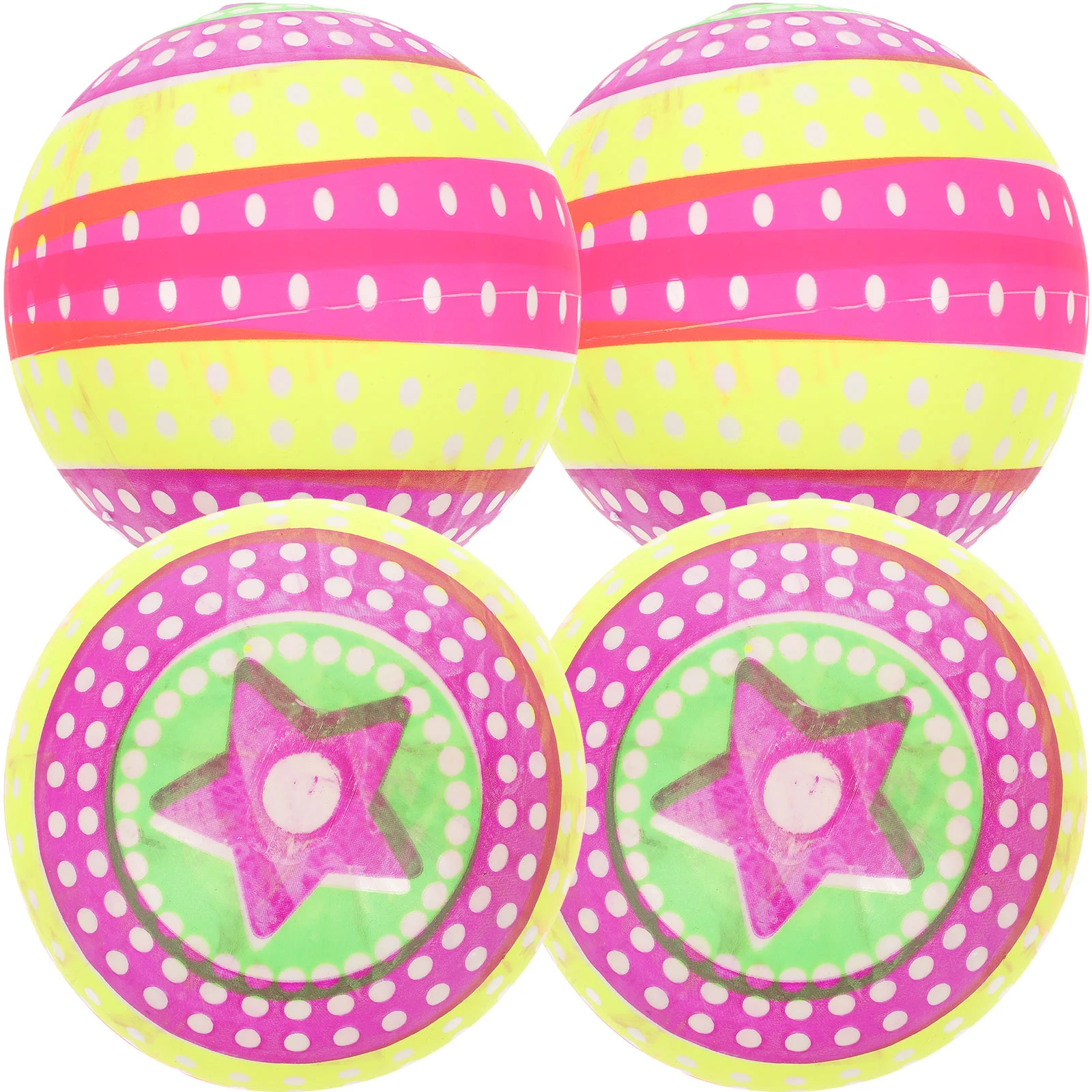 

4 Pcs Beach Ball Bulk Summer Toys Balls Plaything Gift Party Fluorescent Volleyballs Pvc Inflatable Pool Swimming