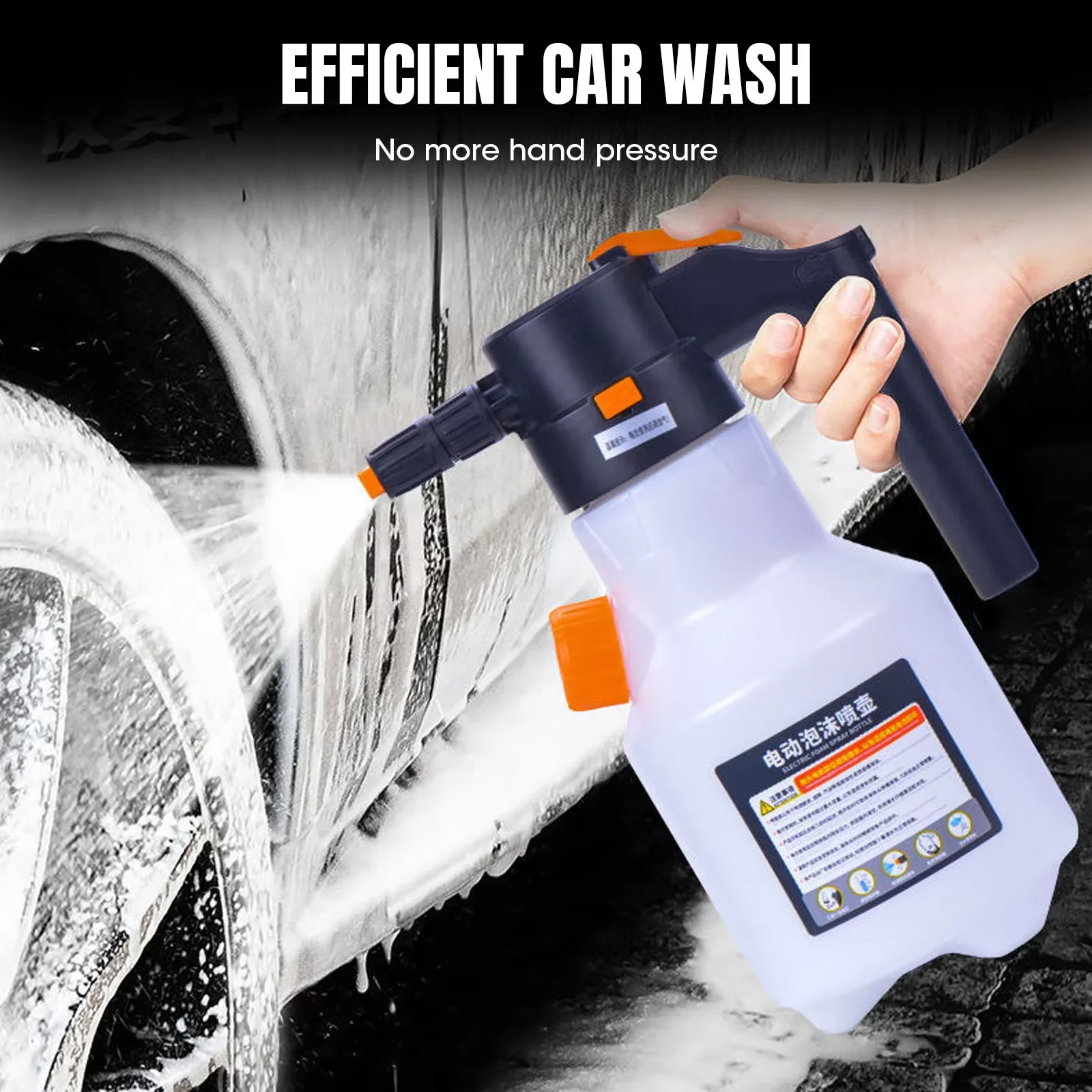 electric foam sprayer handheld professional 2l snow foam cannon motorized car wash sprayer for car wash car rechargeable Electric Foam Sprayer Handheld Professional 2L Snow Foam Cannon Motorized Car Wash Sprayer for Car Wash Car Rechargeable 3