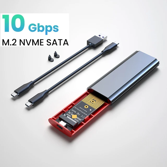 NEW M2 SSD Case Enclosure NVME M.2 SATA Dual Protocol M.2 to USB Type C 3.1  SSD Adapter for NVME PCIE NGFF M.2 SATA SSD Disk Box - AliExpress