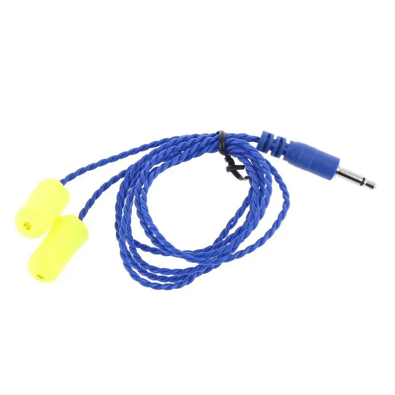 

16FB Earphone Cord 3.5mm Rugged Radio Noise Cancelling Foam Earbuds Mono Speaker Headphone Headset Cable Replacement