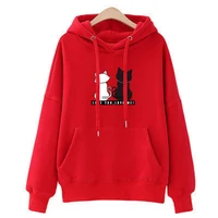 2024 Autumn Hoodie Women's Casual Hooded Sweatshirt Creative Hoodie Matching Streetwear Cute Cat Pattern Monogram Hoodie CYXX077 - Image 3