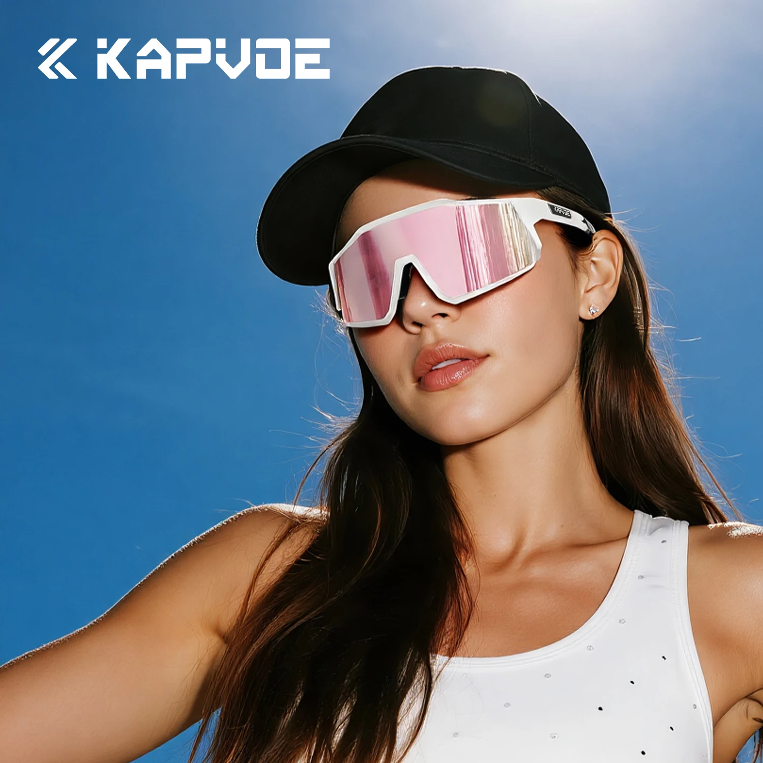 KAPVOE UV400 등산용 선글라스 야외 스포츠 사이클링 및 하이킹 안경 세련된 운전용 선글라스 MTB 레이싱 안경