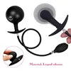 Inflatable Huge Anal Butt Plug Built-in Steel Ball Women Vaginal Anal Dilator Expandable Silicone Men Prostate Massager Sex Toys 1