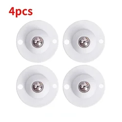 Self - Adhesive Mini Swivel Caster Wheels - 360° Rotating Universal Sticky Pulleys (White - 4PCS)