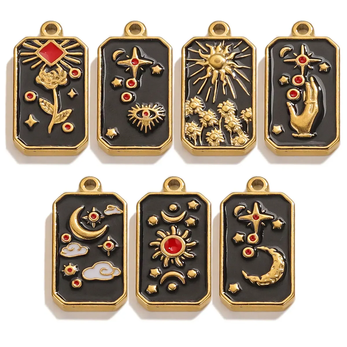 Bernice Tarot Card Pendant 18k Gold Plated Necklace