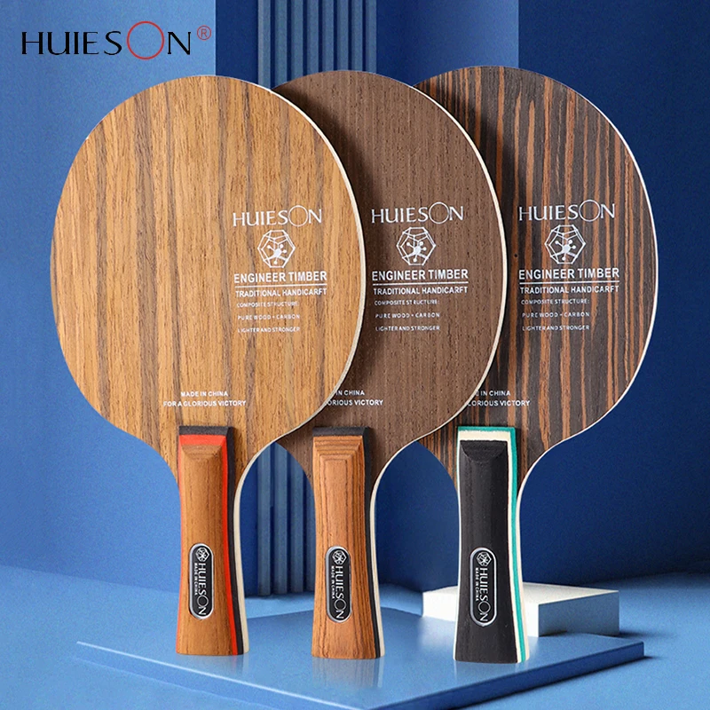 

Huieson Table Tennis Racket Blade Technology Surface Materials 5 Wood + 2 Carbon Professional Training Ping Pong Paddle FL/CS