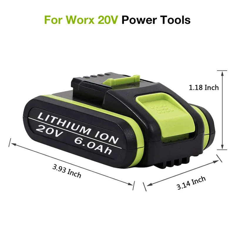 New Upgrade Power Tools Rechargeable Replacement Battery 20v 6000mah