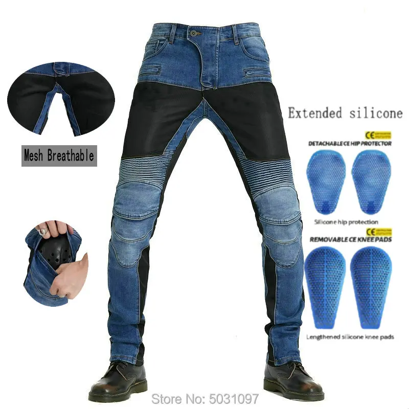 Volero Motorcycle Summer Riding Jeans Motocross Mesh Breathable