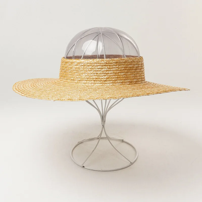 Summer Empty Top Round Sun Hats For Women Elegant Wide Large Brim Beach Straw Hat Casual Panama Caps Uv Protection Cap Sombrero 6