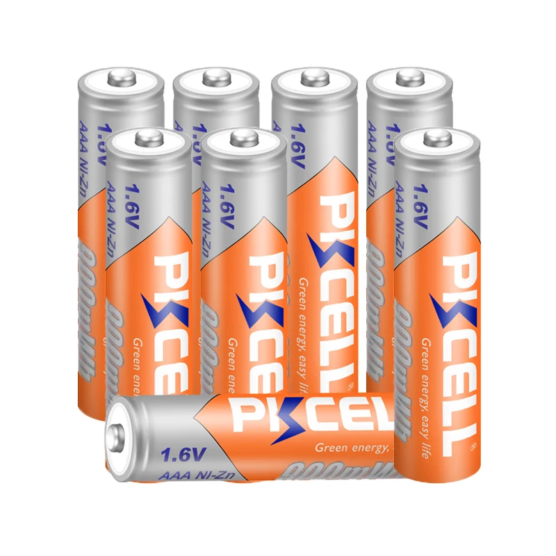 

4PC PKCELL AAA battery 1.6V Ni-Zn AAA Rechargeable Batteries nizn AAA battery 900mWh and battery Charger for AA/AAA NIZN battery