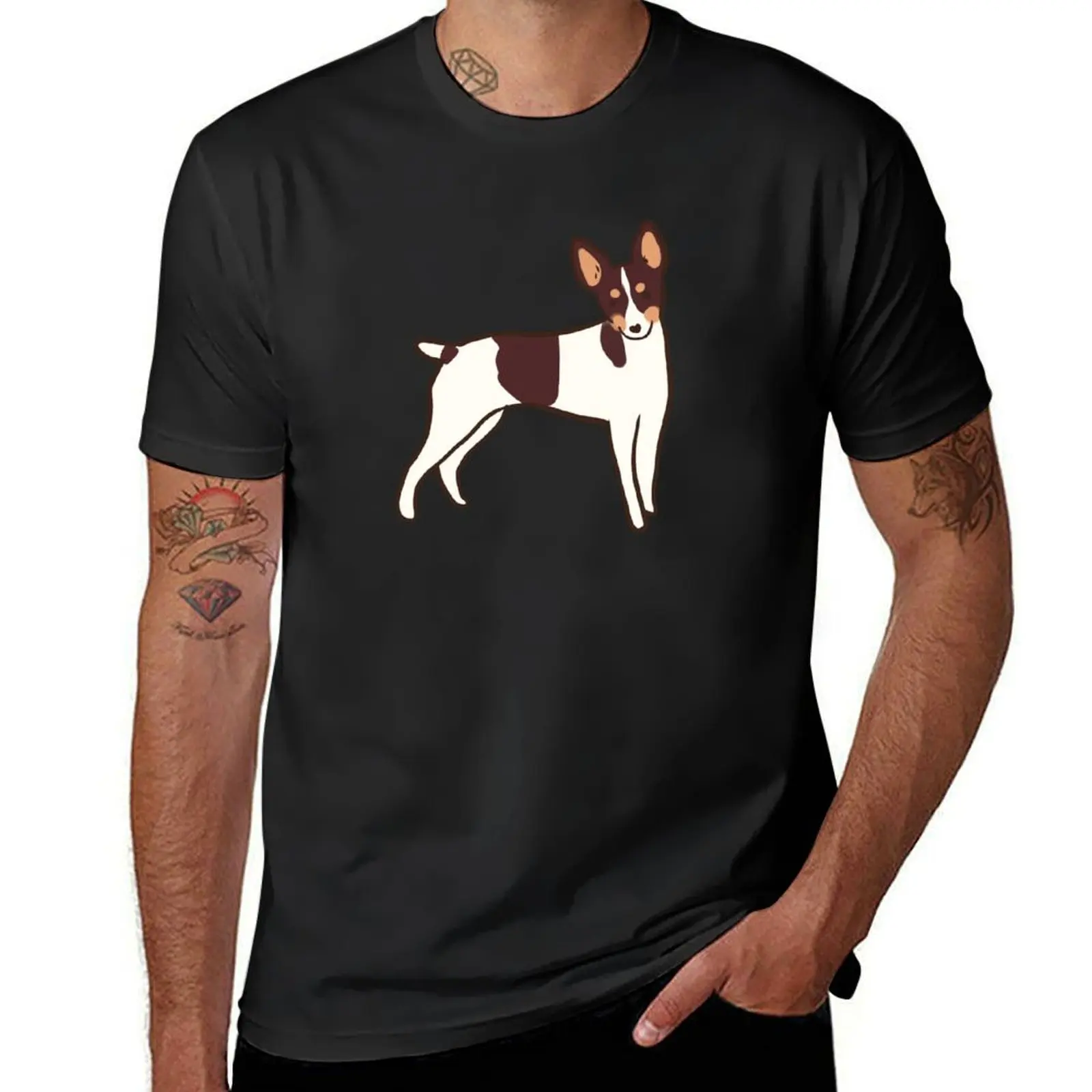 

Cute toy fox terrier dog T-Shirt Aesthetic clothing plus sizes men clothing