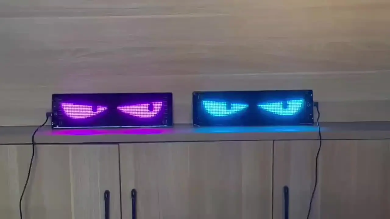 Yeux LED Pour Voiture - Autocollants Géniaux Pour Phares, Yeux Lumineux