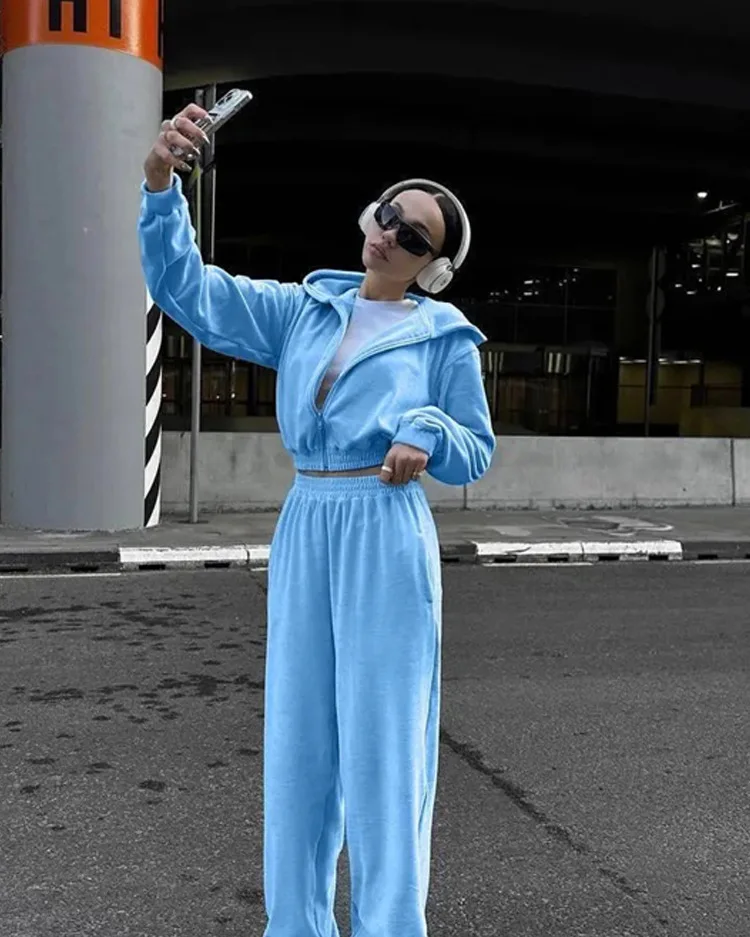 Los Angeles Pull + Pantalon De Jogging Pour Adolescent Fille Y2k Hip Hop Survêtement De Sport En Coton Pour Femme Ensemble De Loisirs élégant Survêtement à Capuche Sweat à Capuche Combinaison De